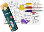 HeyDoodle Into The Wild Mini – Reusable Silicone Alphabet Coloring Mat by HeyDoodle