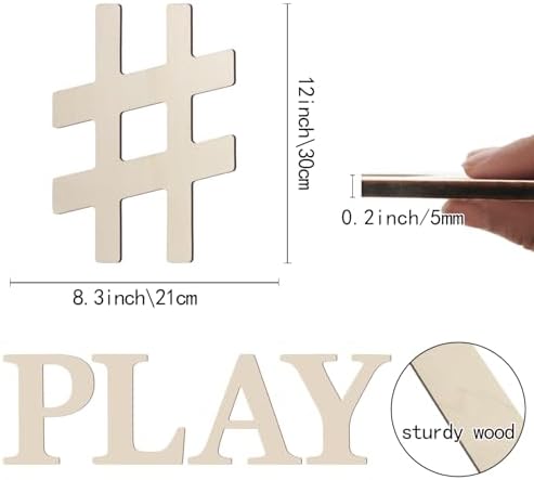 Wooden Symbol 12 Inch Large Unfinished Wood Symbol # - Image 2