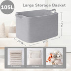 Goodpick 105L Extra Large Woven Rope Blanket Basket - Image 3