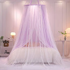 VETHIN Double Layer Princess Round Dome Canopy Bed Curtain - Image 4