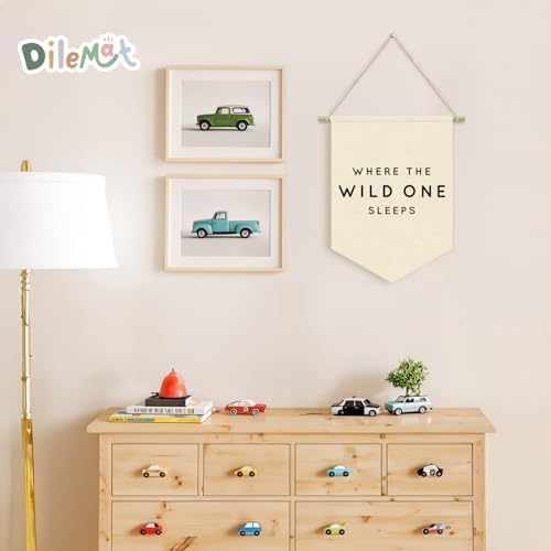 Playroom Decor, Where The Wild One Sleeps Pennant Banner - Image 4