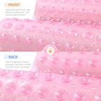 Anti-Slip Bathtub Shower Mat 28×15 Inch Clear Pink - Image 2