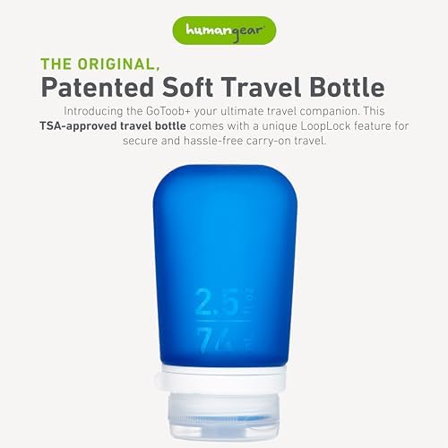 humangear GoToob+ | Refillable Silicone Travel Bottle | Locking Lid | Food-Safe - Image 2