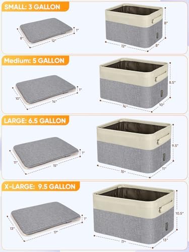 BALEINE 4 Pack Fabric Closet Storage Bins - Image 2