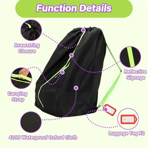 Saranna Car Seat Travel Bag for Airplane: Car Seat Bags for Air Travel Fit All - Image 5