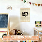 Playroom Decor, Kids Rule Wall Art Framed Poster, Boys Room Decor, Kids - Image 2