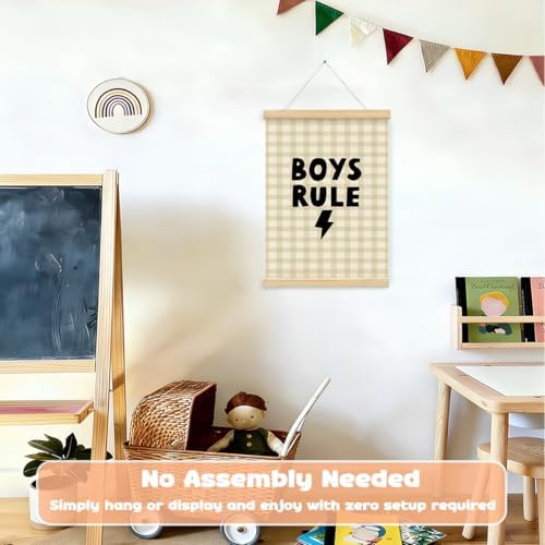 Playroom Decor, Kids Rule Wall Art Framed Poster, Boys Room Decor, Kids - Image 2