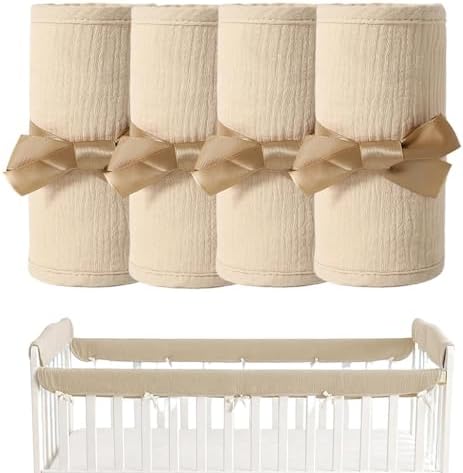 Cot Rail Protector 4 Pack Cotton Gauze Teething Guard by Unknown