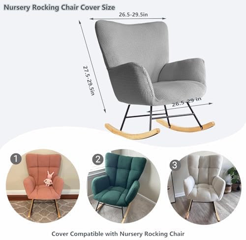 Nursery Rocking Chair Cover, Glider Chairs Slipcover, Non-Slip Furniture - Image 2