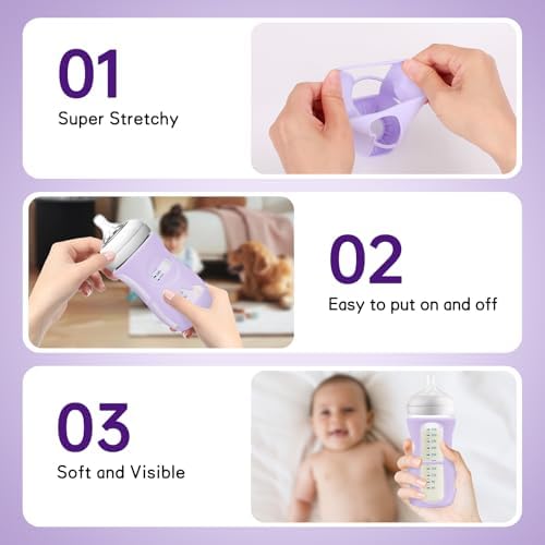 Silicone Sleeves for Avent Natural Glass Baby Bottles, BPA Free, Anti Breakage - Image 5
