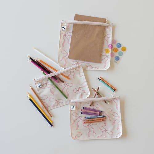 Tiny Twinkle Diaper Bag Organizing Pouches|3 Pack Mess-Proof Clear Front Travel - Image 5