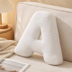 Letter Plush Pillow, Letter Hugging Throw Pillows, Decorative Initial Letter by Shapeazy