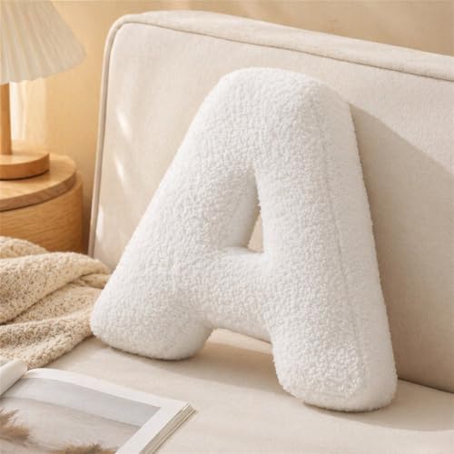 Letter Plush Pillow, Letter Hugging Throw Pillows, Decorative Initial Letter by Shapeazy