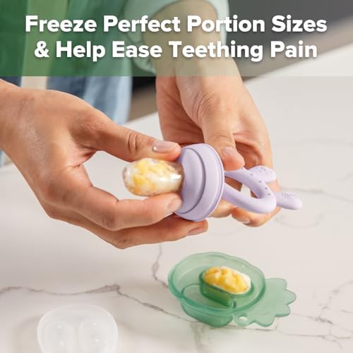 Haakaa Baby Fruit Food Feeder & Mini Freezer Nibble Tray Combo, Breastmilk - Image 3