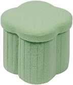 B FSOBEIIALEO Storage Ottoman Cube, Flowers Shaped Ottomans by BFSOBEIIALEO