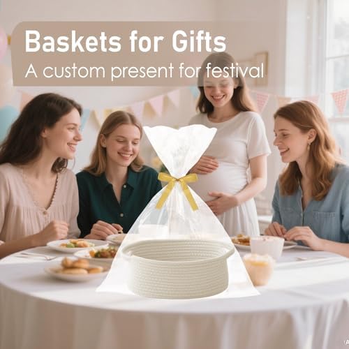 JMvicyroam Small Woven Basket, Empty Gift Basket - Image 4
