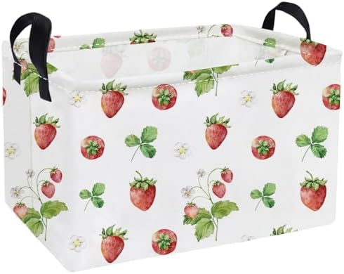 Essme Rectangular Kids Baskets, Strawberry Storage Box, Cute Basket by ESSME