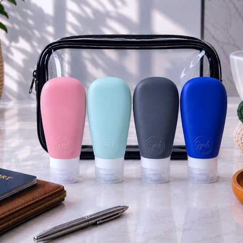 Travel Bottles for Toiletries, TSA Approved 3oz Leak Proof Silicone Refillable - Image 2