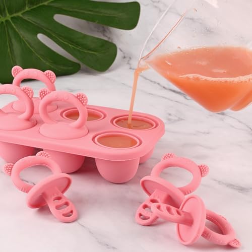 Popsicle Mold Baby Food Storage Container Food Freezing Tray Pink - Image 2