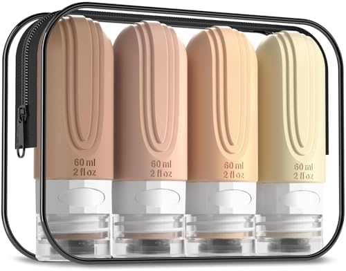 Mrsdry Travel Bottles for Toiletries, Tsa Approved 2oz Travel size Bottles by Mrsdry