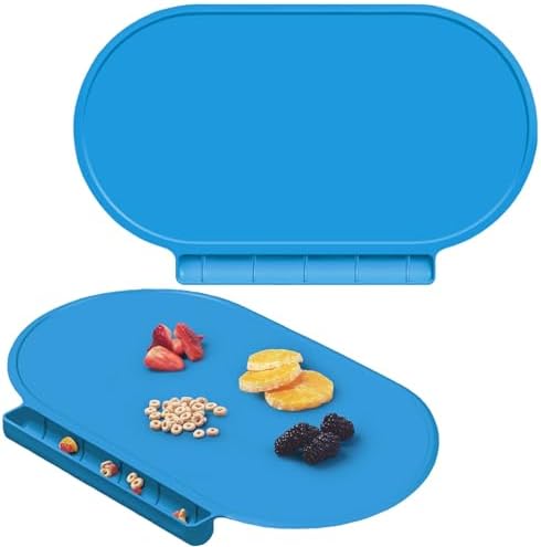 Silicone Placemat for Baby, Silicone Baby Toddlers Non-Slip Tablemats Stain by HeyKids