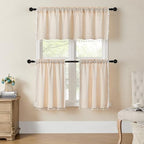 MitoVilla Cream Boho Farmhouse Kitchen Valances - Image 3
