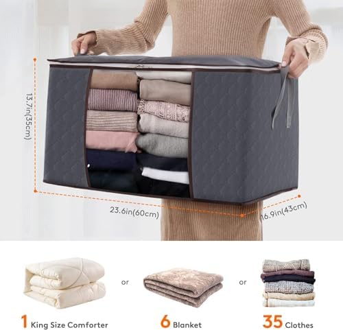 Lifewit 3 Pack 90L Clothes Storage Bins - Image 2