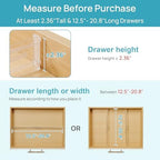 Vtopmart 4 Pack Shallow Drawer Dividers, 2.36" High 12.5"-20.8" Adjustable - Image 5