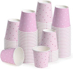 WRAPAHOLIC 3oz Pink Dot Bathroom Cups by WRAPAHOLIC