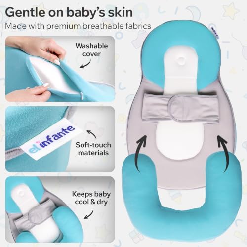 Baby Feeding Pillow, Anti-Overflow Baby Lounger Pillow to Reduce Spit-Up - Image 6