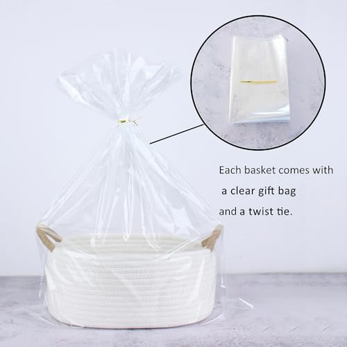 White Cotton Rope Gift Basket - Image 2