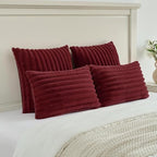 FUTEI Pack of 2 Faux Fur Throw Pillow Covers 28x28 Inch - Image 5