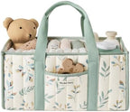 Blissful Diary Leaf Diaper Caddy Organizer, Storage Basket, Sage Leaf by BlissfulDiary