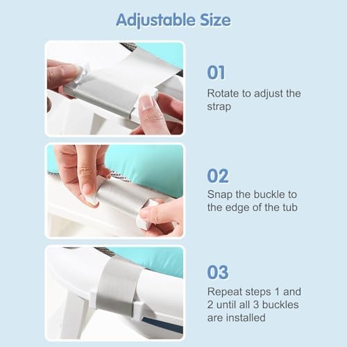 Colorlife Baby Bath Seat Support Net Infant Bathing Seat Support Mat, - Image 4