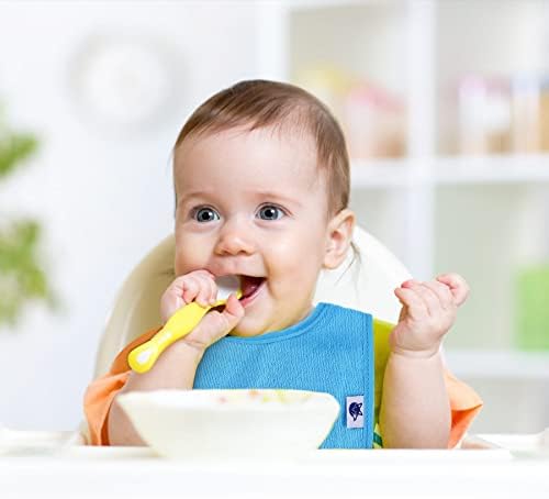 12 Pack Terry Drool Cotton Bibs, Unisex Baby Bibs - Image 5
