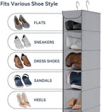 Whitmor Hanging Shoe Organizer, 8 Shelves-Hanging Closet Organizer, Hanging - Image 4