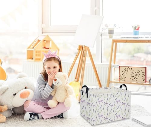Rectangle Girls Baskets Flower Basket Cute Storage Bin Organizer Box - Image 6