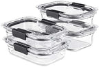 Rubbermaid Brilliance Glass Food Storage set of 4 containers 8 total pieces by Rubbermaid