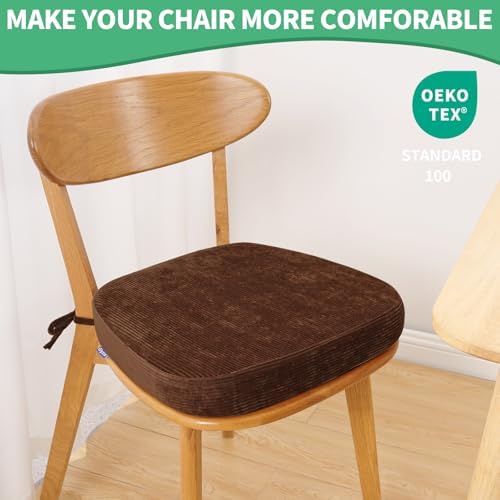 2.5" Thick Chair Cushions for Dining Chair, Corduroy High Density Foam Kitchen - Image 7