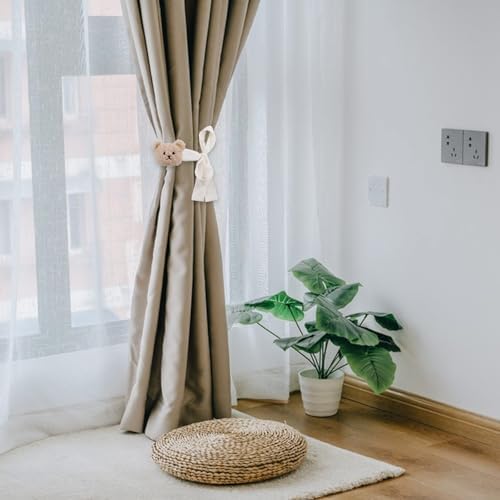 Cute Cartoon Animal Curtain Tiebacks 4Pcs Drape Rope Holdbacks - Image 3