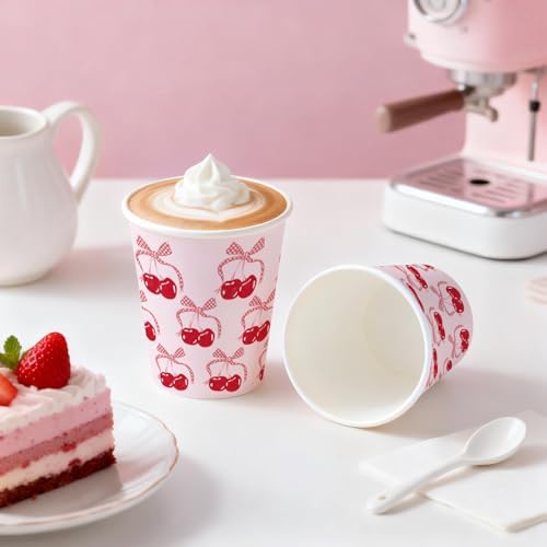 WRAPAHOLIC 9oz Pink Paper Cups - Image 3