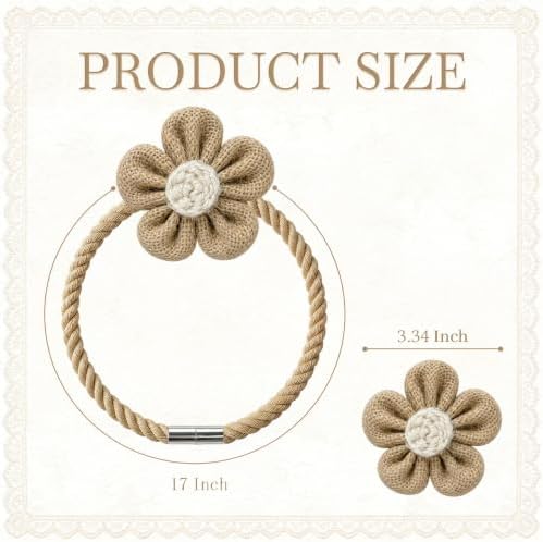 VIS'V Magnetic Curtain Tiebacks, Boho Curtain Holdbacks - Image 4