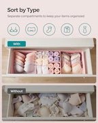 SONGMICS Drawer Organizers, Foldable Fabric Storage Boxes - Image 3