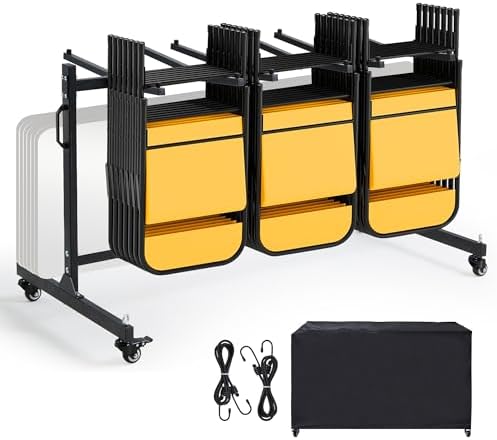 RANTILA Folding Chair Cart, Heavy Duty Chair Storage Dolly Holds 42 Chairs or by RANTILA