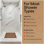 GORILLA GRIP Square Shower Stall Mat, Bathtub Floor Mat, 21x21 Brown - Image 6