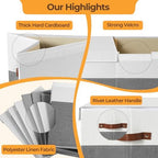 Extra Large Toy Box with Lid, Collapsible Toy Storage Chest Bin - Image 4