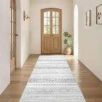 Nakagishi Boho 2x6 Runner Rug Machine Washable Rugs Non Slip Gray - Image 4