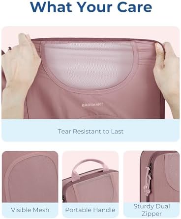 BAGSMART 6 Set Compression Packing Cubes, Travel Luggage Organizer Bags - Image 6
