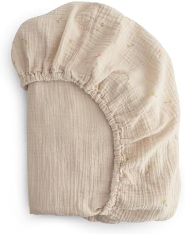 mushie Extra Soft Muslin Fitted Crib Sheet | 192 Thread Count | 28"x 52" by mushie