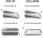 THANSTAR Collapsible Dish Drying Rack Portable Dinnerware Drainer Organizer - Image 6
